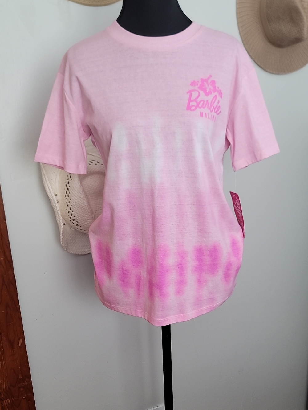 Barbie Pink Ombre Tie-Dye Graphic Tee